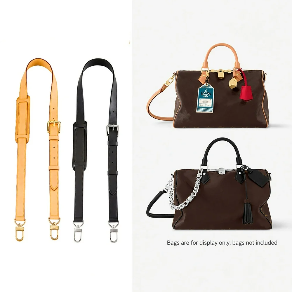 Genuine Vachetta Leather Crossbody Adjustable Strap for LV Bag Shoulder Straps for Bag Keepall Speedy Alma Neverfull Replacement