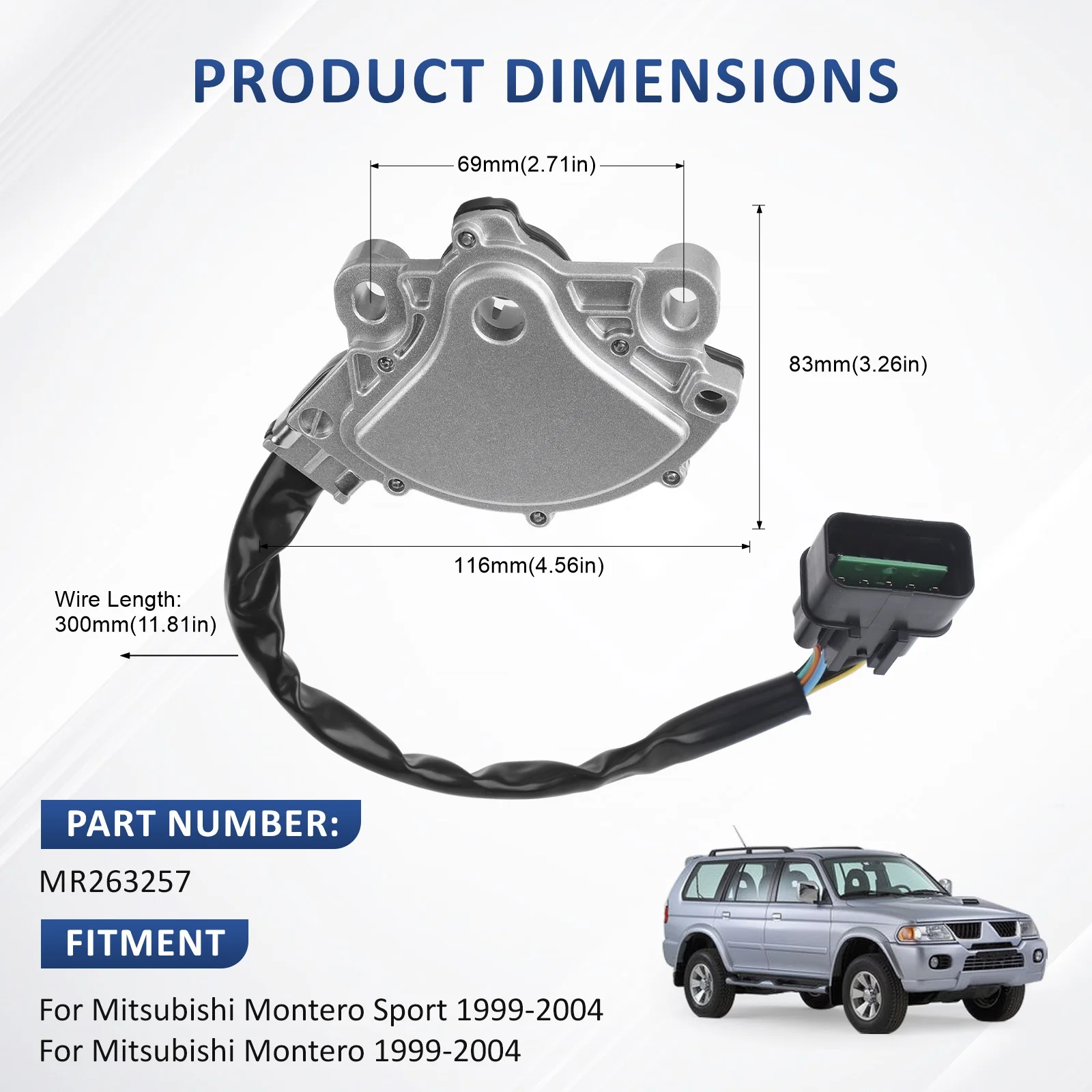 A/T Case Automatic Transmission Inhibitor Switch For Mitsubishi Pajero Montero Sport Shogun Challenger Triton L200 OEM MR263257