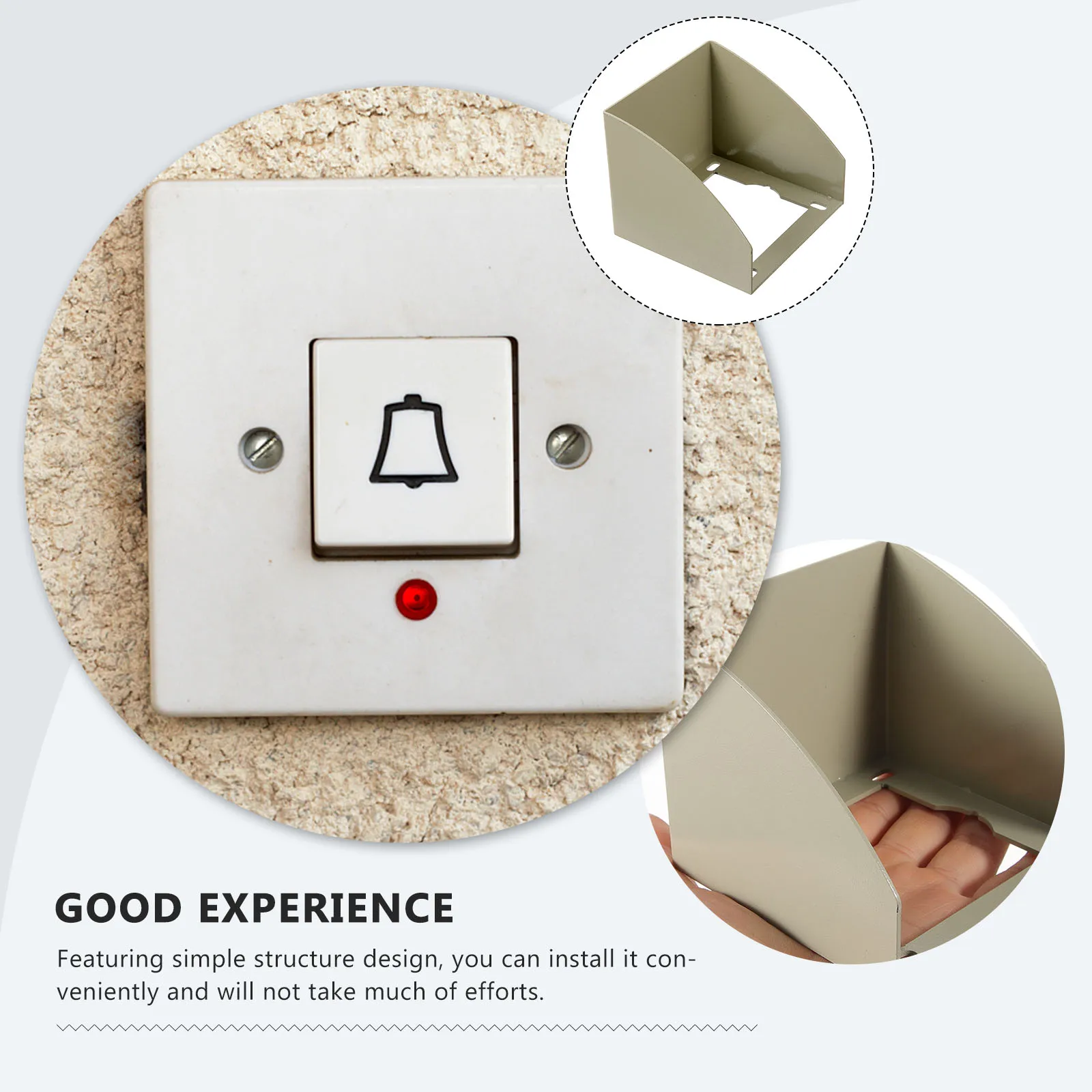 

Waterproof Socket Box Cover Outdoor Iron Switch Case Rain Resistant Wall Mount Outlet Protective Cover for Yard Bathroom Kitchen