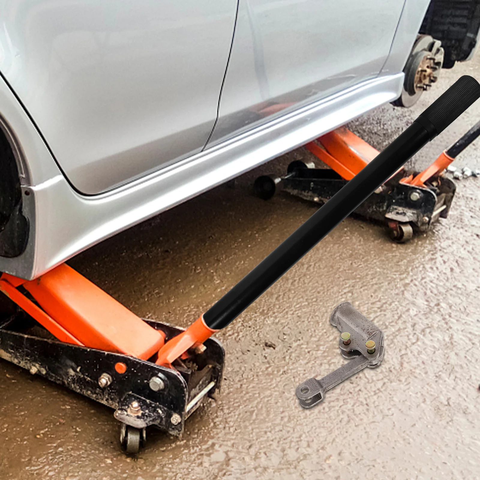 

Floor Jack Metal Arm and Handle Assembly for Hydraulic Vertical Jack Repair Robust Lifting Component Replacement Hardware