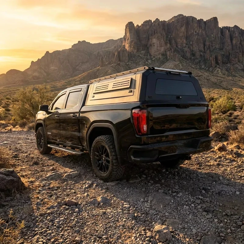 Customizable 4X4 Truck Canopy Raptor Ranger For Tacoma Ram 1500-Hinged Operation