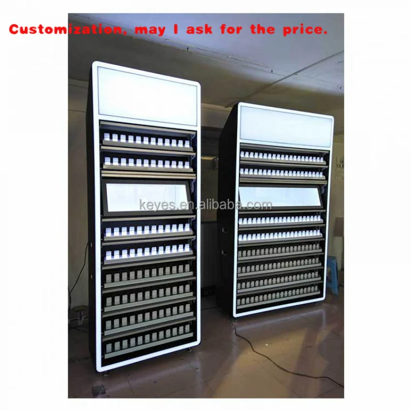 

custom.Custom Smoke Shop Cabinet Led Box Floor Display