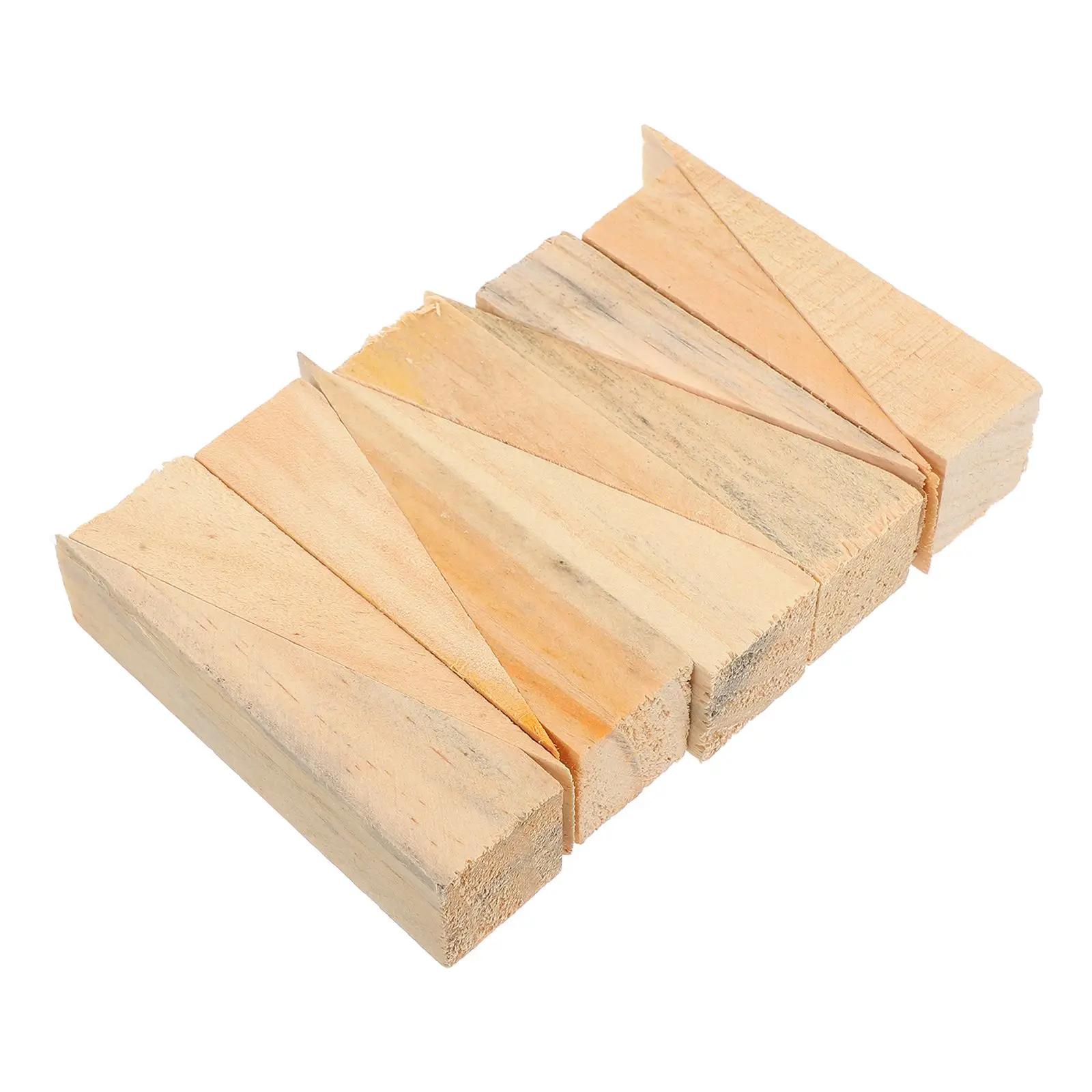 10 Pcs Wooden Door Stopper Non Slip Home Wedge Sturdy Furniture Feet Parts Wooden Stoppers Anti Collision Floor Door image 3