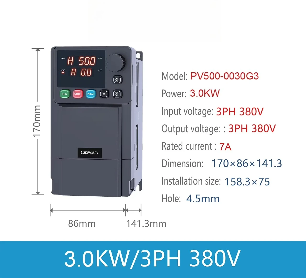Industrial 3KW 3 Phase MPPT Solar Pump Inverter 380V 480V Solar Water Pump Controller for Irrigation