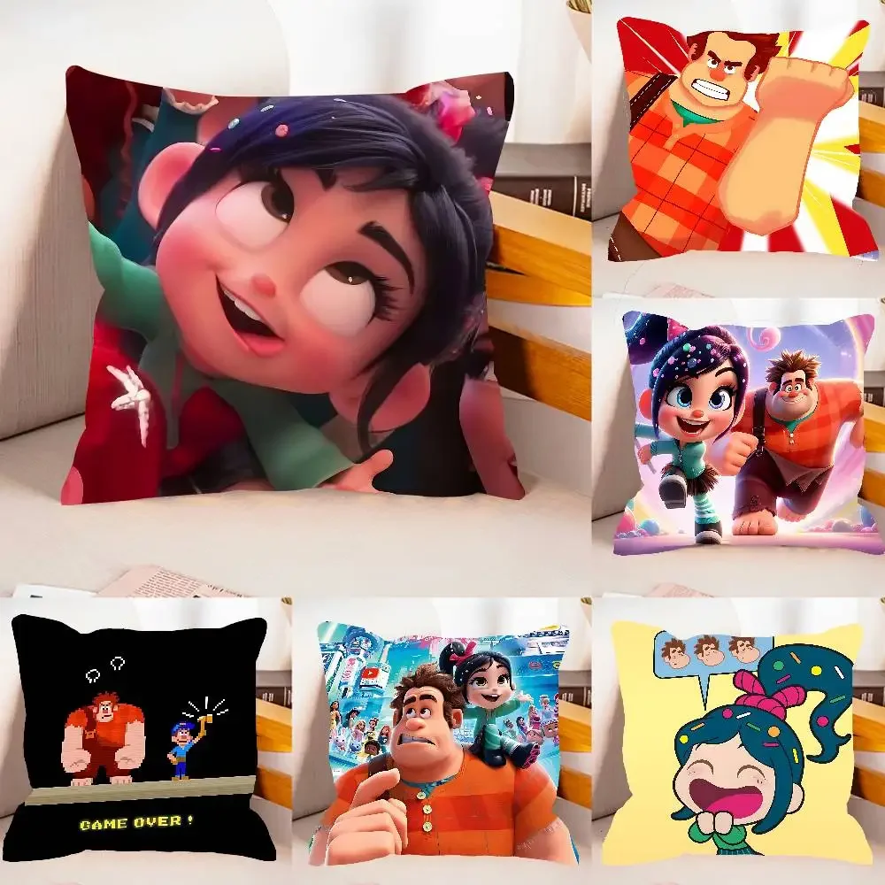Cute A-Wreck-It Ralph-H Pillow Case Pattern Printed Pillowcase For Living Room Sofa Cushion Cover & Bedroom Decor