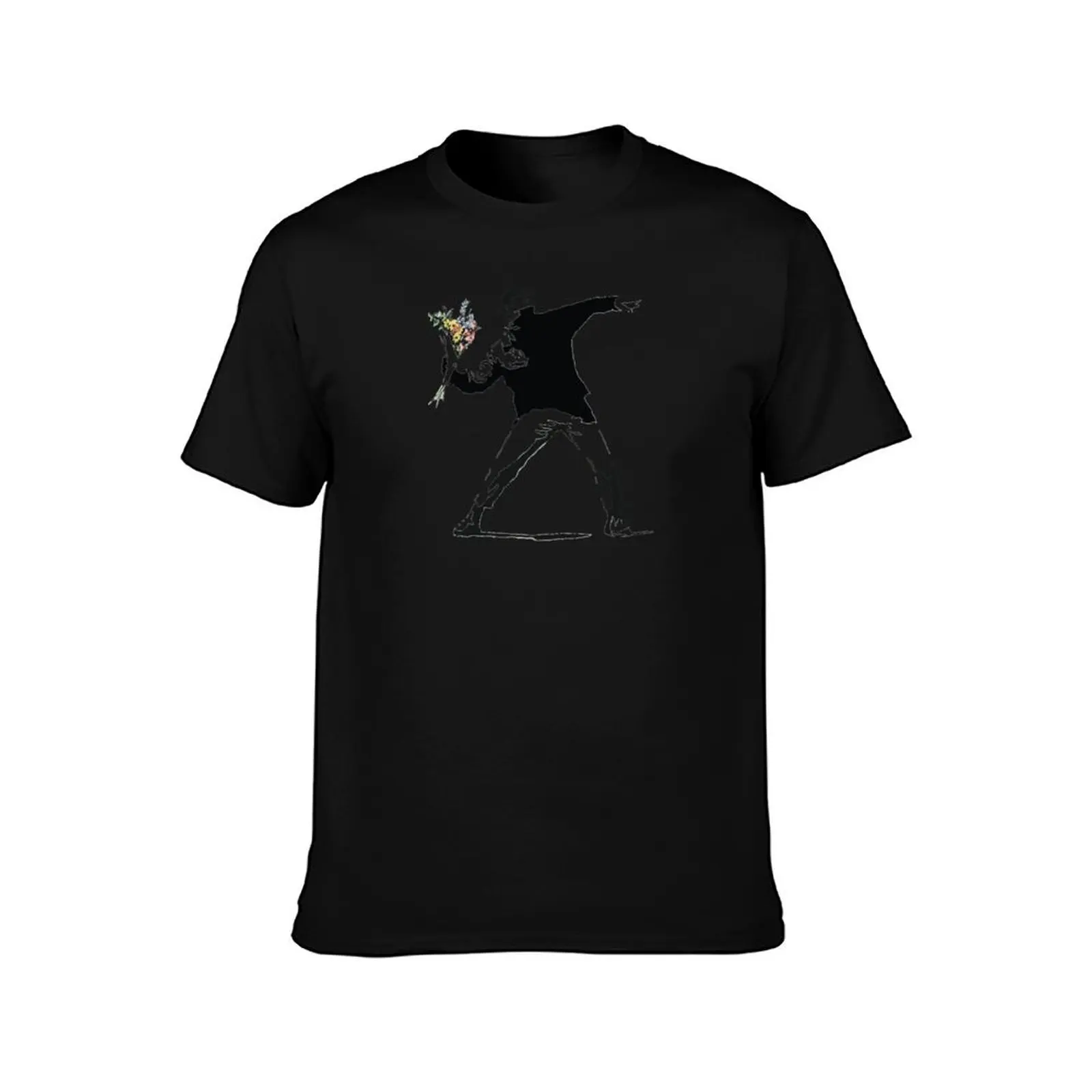Banksy Flower Thrower T-Shirt Sun Block Outdoor T-Shirt