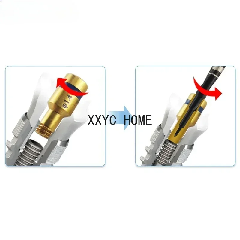 1Set Dental Implant Remover Kit Drill Guide Extraction Sit Broken Fixture Surgical Instrument Dental Tool Screw