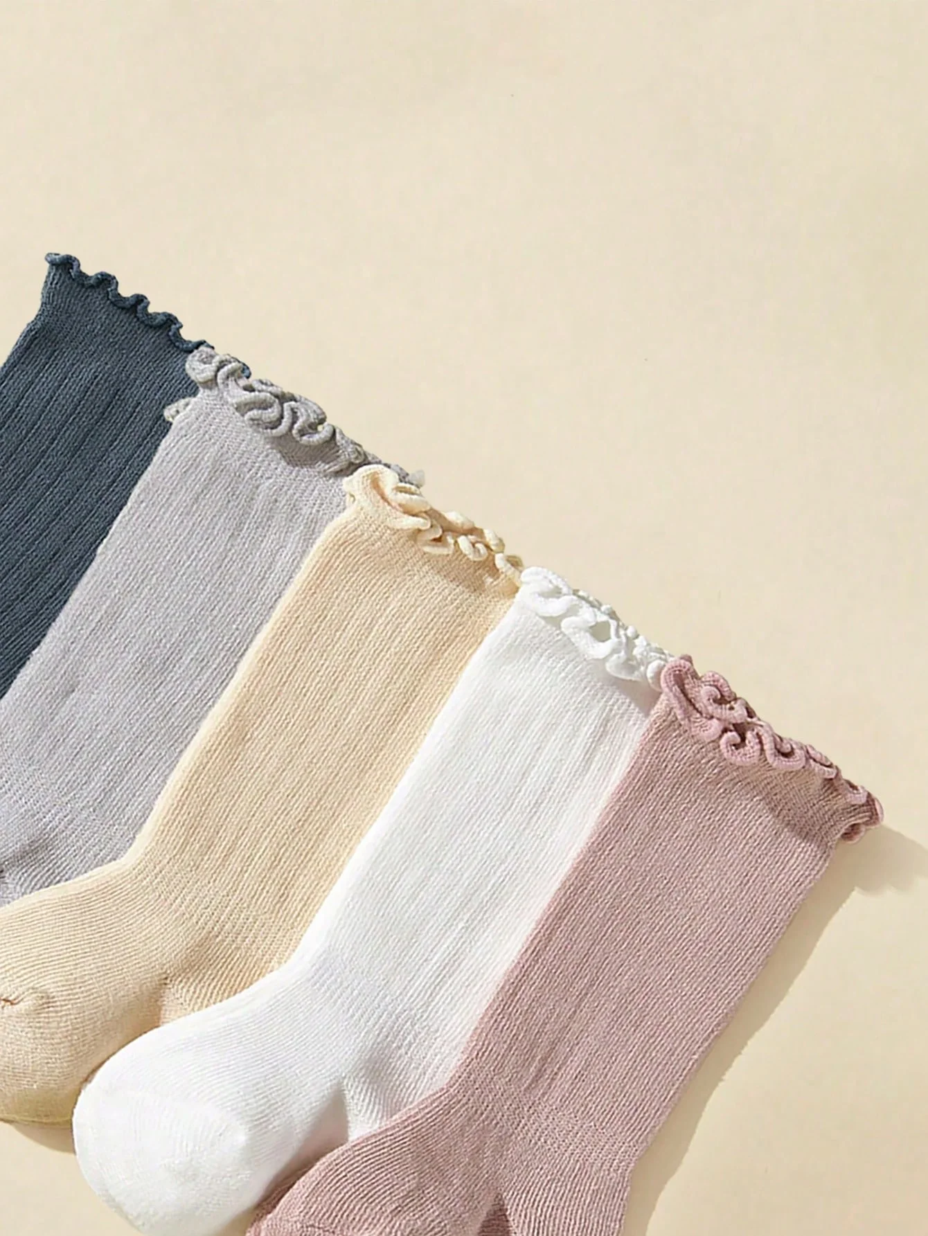 5켤레 아기 남아 여아 봄 가을 면 단색 러플 가장자리 - Baby Sock Oximeter 리뷰 및 가격
