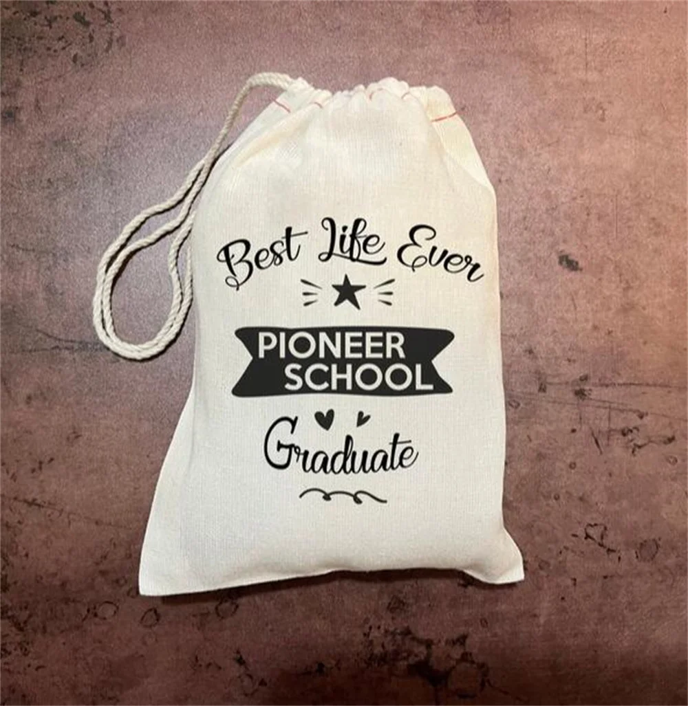 10pcs Custom JW Gift Bags - Pioneer School Graduate Best Life Ever - English or Spanish - Pioneer gift Bags - Pioneer School