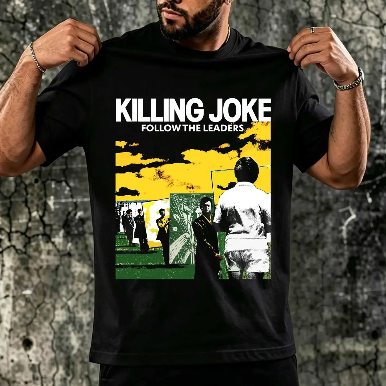 washed T Shirt killing joke follow the leaders post punk long or short sleeves vintage Washed fashion designer clothes