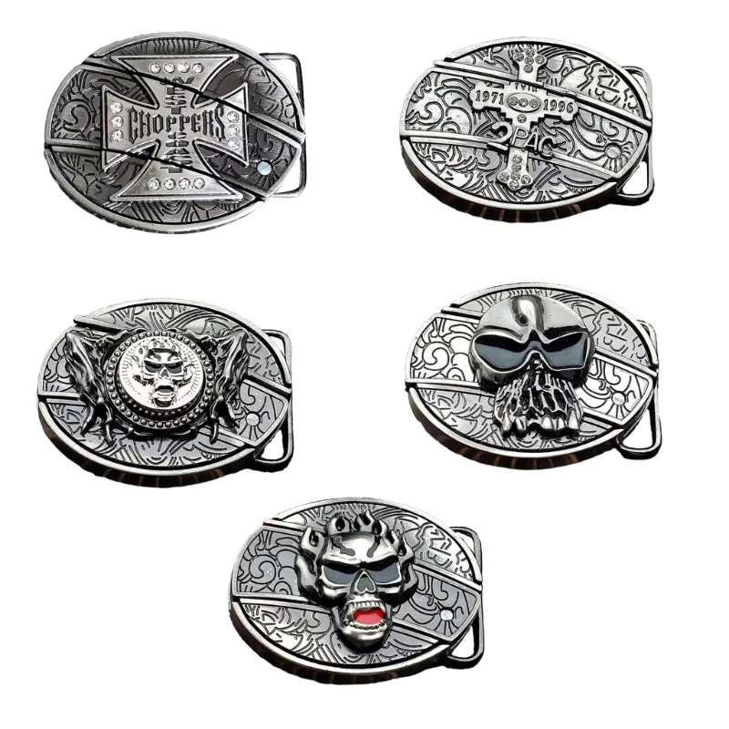 Western cowboy embossed belt buckle with personalized rock belt buckle, neutral belt buckle DIY products