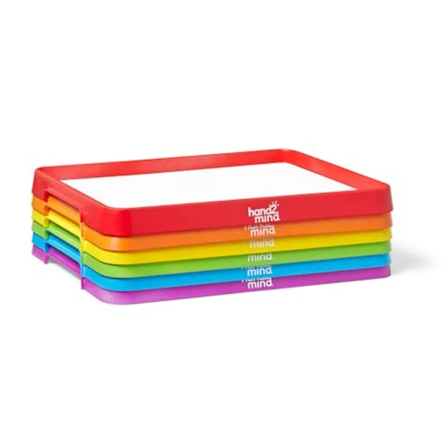 

Magnetic Dry Erase Activity Trays Stackable Trays for Classroom Magnetic Letter Trays White Boards for Science of Reading Class