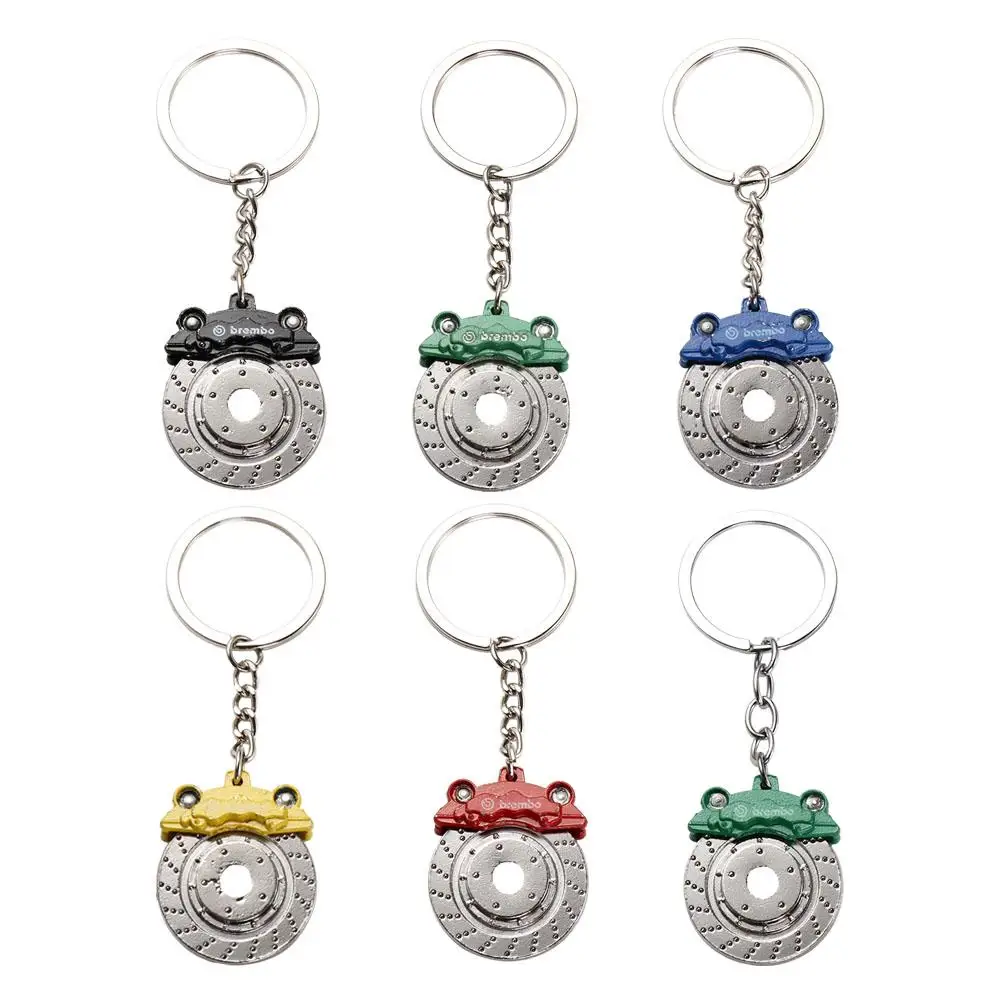 Pendant Anti-lost Car Key Buckle Bag Pendant Waist Key Ring Brake Disc Keychains Disc Brake Key Chain Wheel Caliper Keyrings