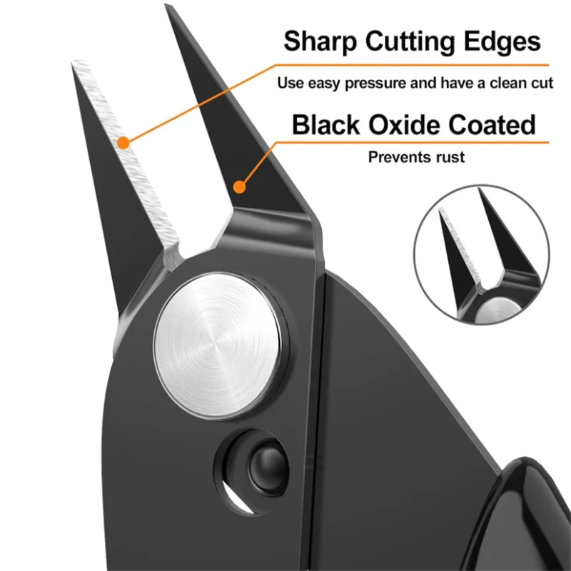 1-5Pcs 170 Cutting Plier Electrical Wire Cable Cutter Metal Side Snips Flush Pliers Convenient Durable Tool image 3