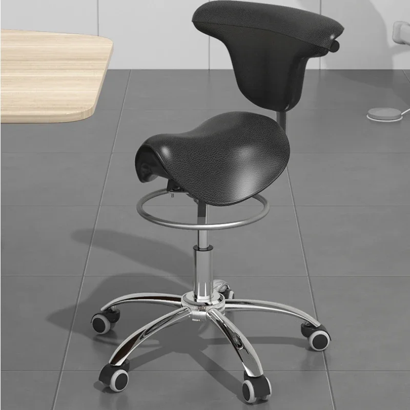 Ergonomic Saddle Chair Lift And Swivel Modern Light Luxury Computer Chair Orthopedic Design Beauty Bar Stool Riding Chair