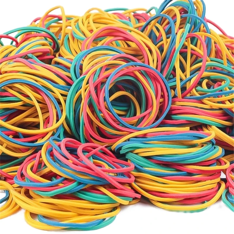 

Bulk 400 Multicolor Elastic Rubber Rings Multi Size Home Office Essential Sturdy Stretch Bands for Storage and Binding 601E