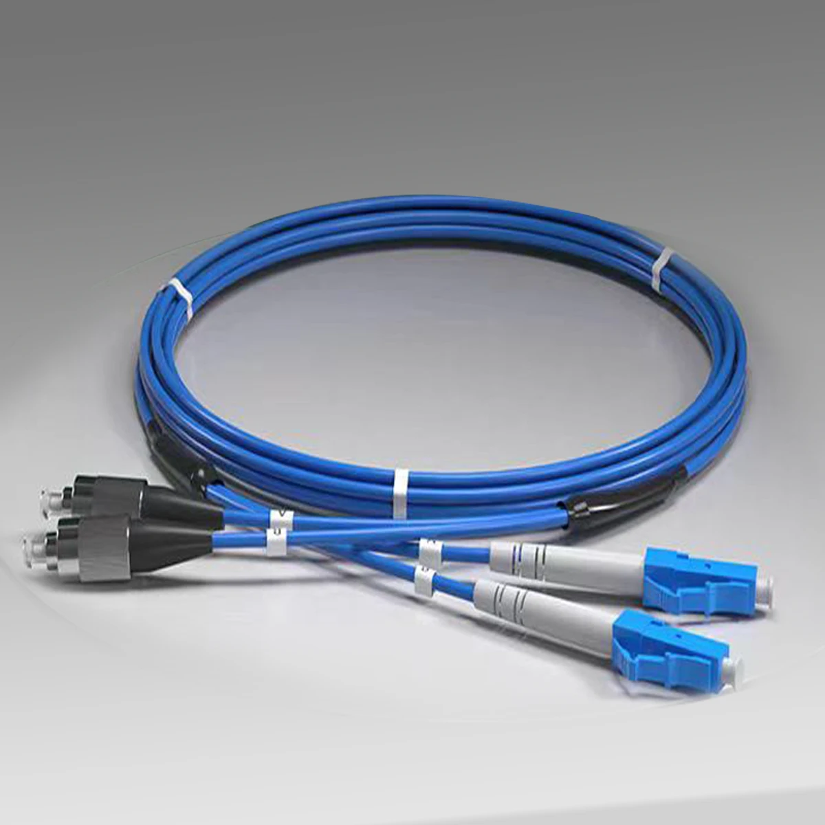 Cable de fibra óptica para Poatch, Cable de acero, con parches armados, modo único, doble núcleo, LC/UPC-FC/UPC, 3,0mm, 5M, evita que las ratas brillen