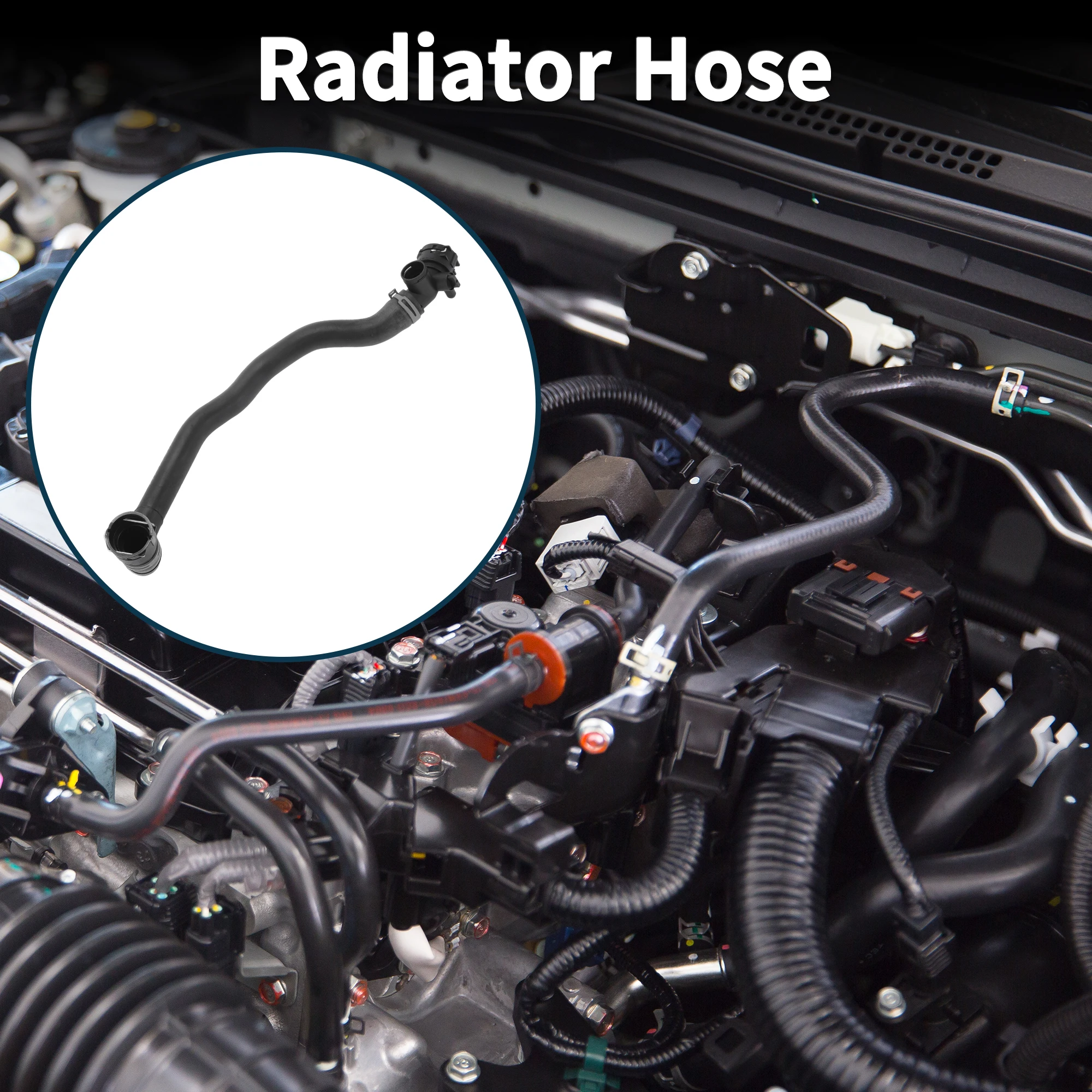 

UXCELL Radiator Hose Downpipe for Audi A4 2015 No.8K0121055AE Rubber 1 Pc