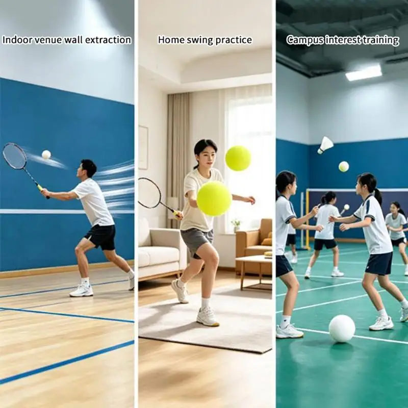 Solo Badminton Rebound Practice Aid Portable Self Study Ball Set for Single Player Beginners Home Indoor Outdoor Use