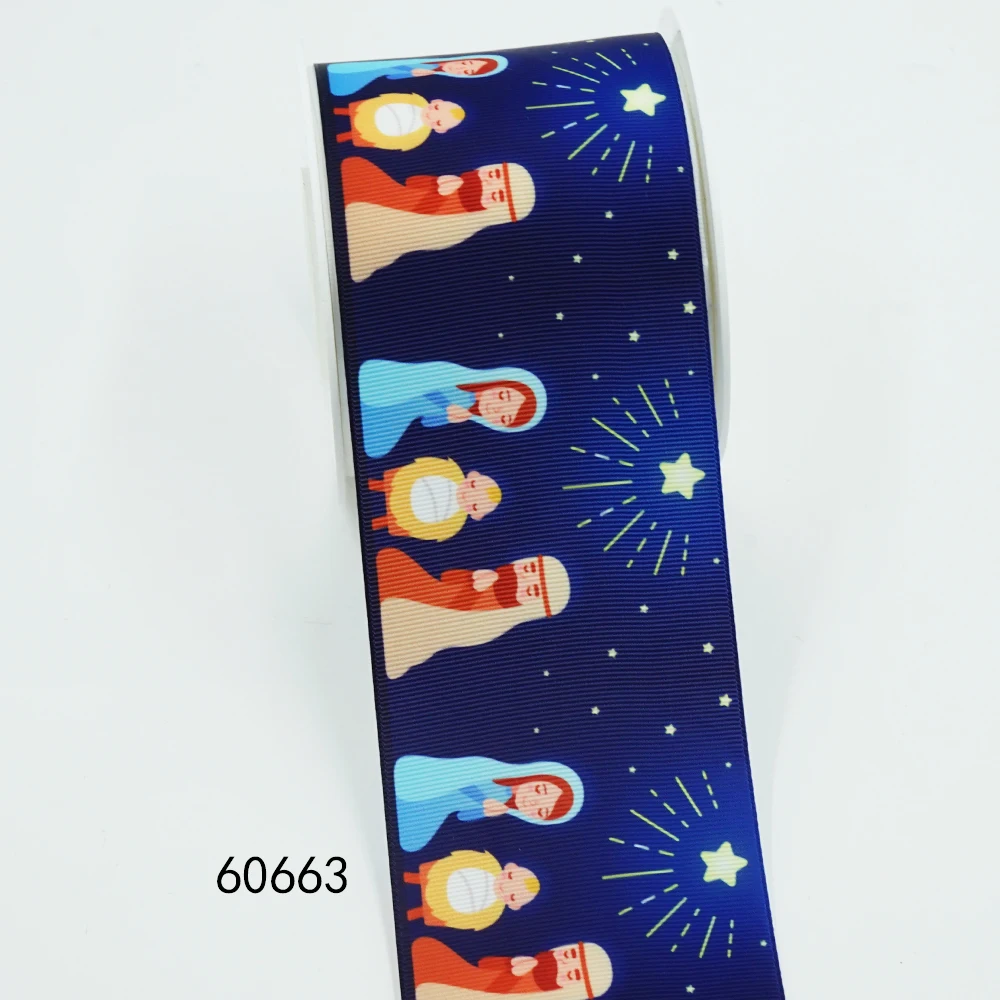 لتقوم بها بنفسك الكرتون يسوع المطبوعة Grosgrain الشريط ل لوازم الحرفية اكسسوارات الخياطة 5 ياردة ، راتنجات مستو 10 قطع. 59585