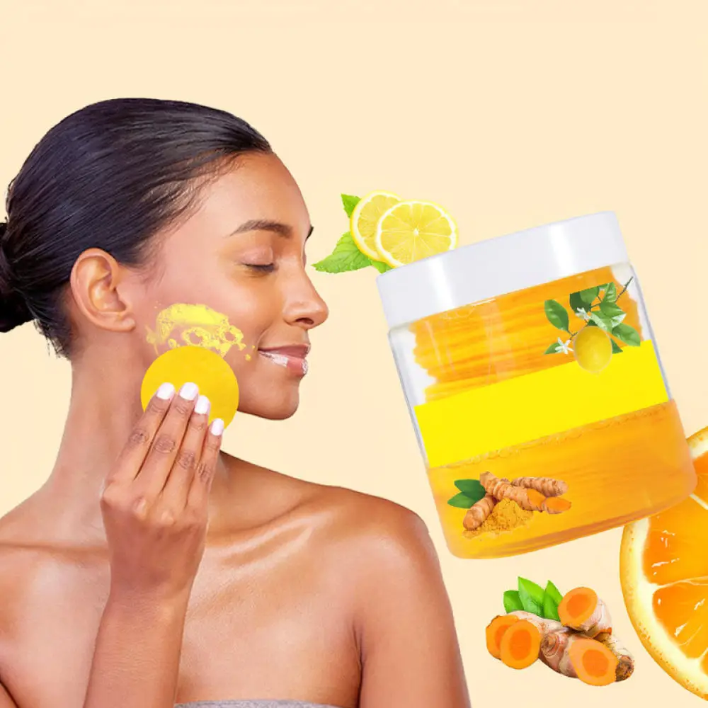 Turmeric Exfoliating Face Pads Cotton Cleansing Wipes Makeup Remover Gentle Skin Care Daily Facial Pore Cleaning Sheet Tool