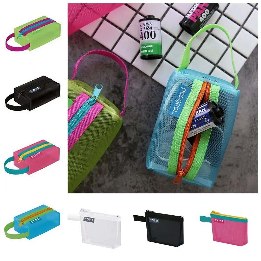 

ID Credit Card Holder Mesh Storage Bag Zipper Pouch Transparent File Bag Small Coin Purse Travel Organizer