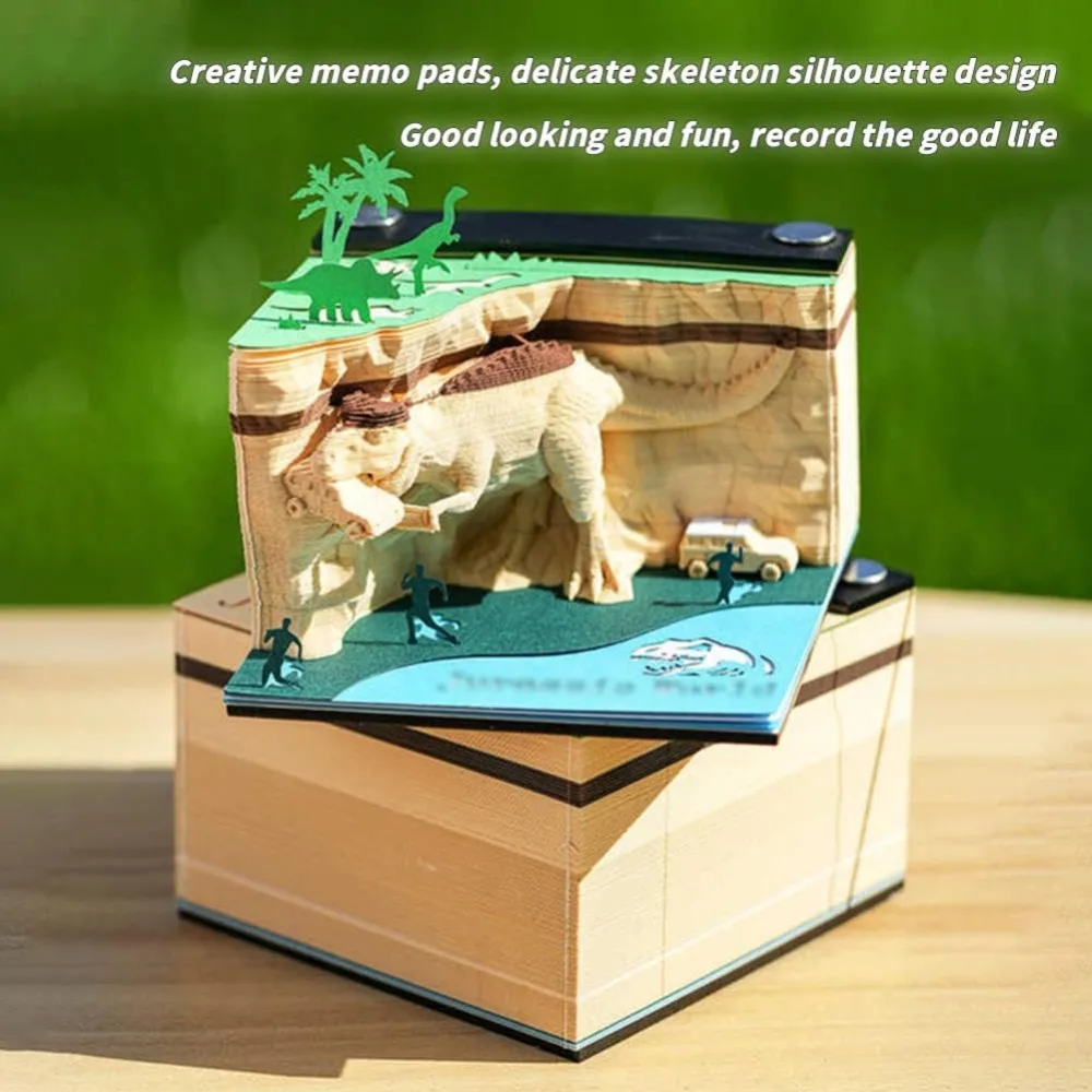 Pen Holder 3D Paper Carving Laser Engraved Paper Quality Beast Panoramic Paper Engraved Creative DIY Animal Notepad