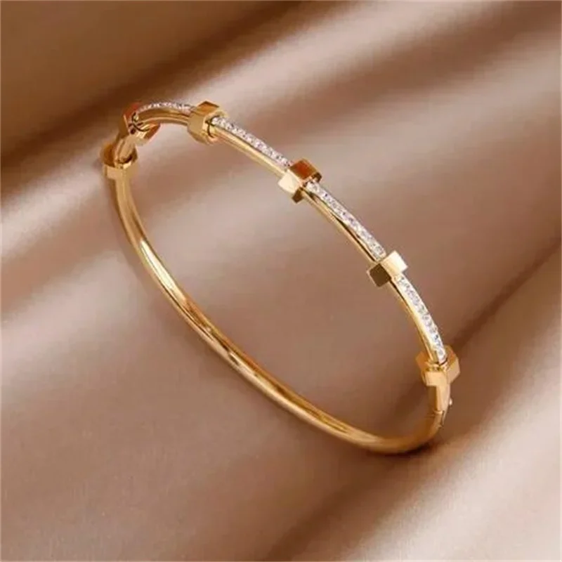 Fashion Personality Row Drill Screw Bracelet Jewelry Best Gifts For Girl Women 2024 New Custom Jewelry