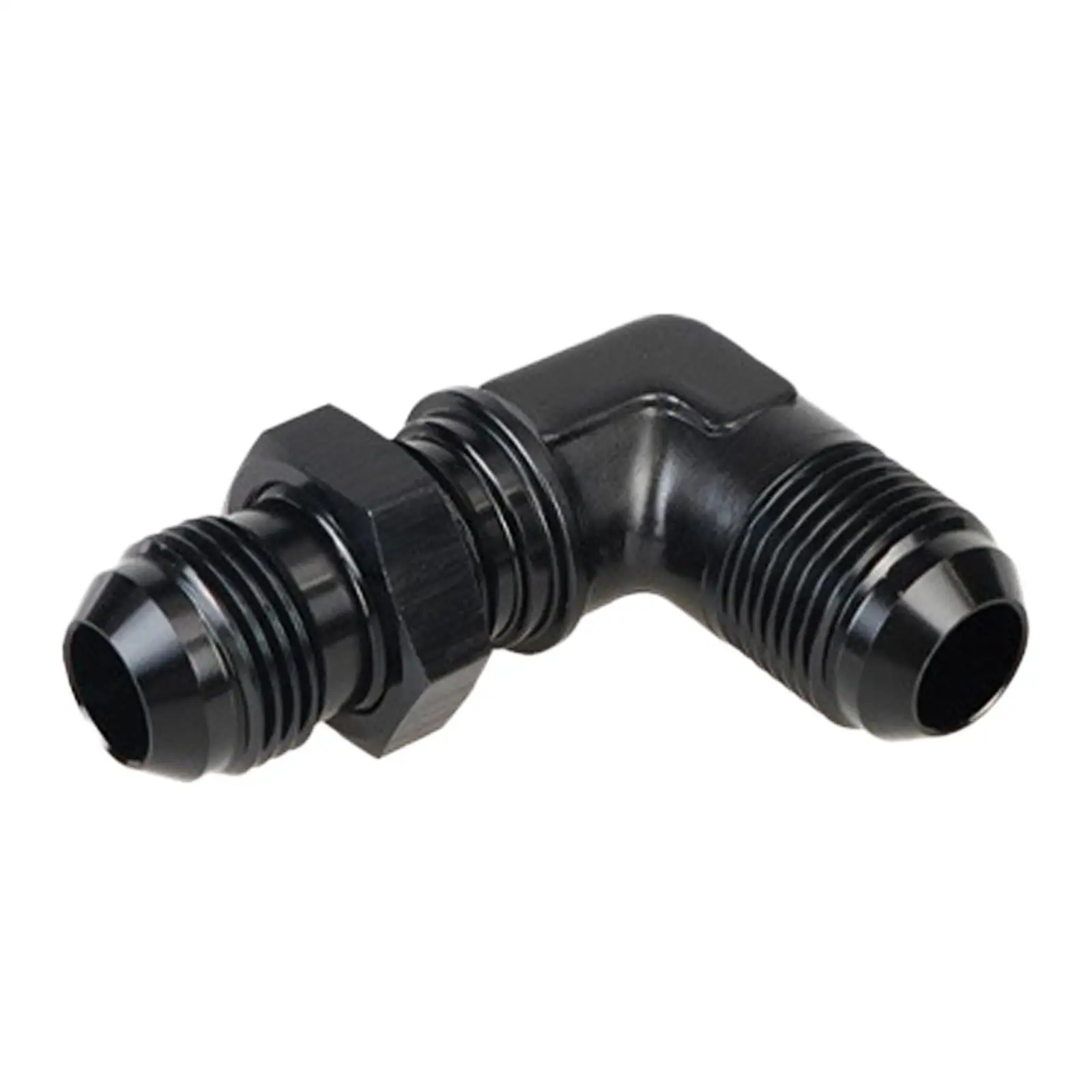 90 Degree Fuel Fitting Adapter AN10 Male Flare Bulkhead Union Connector Aluminum Swivel Joint for Vehicle Fuel Line Upgrade