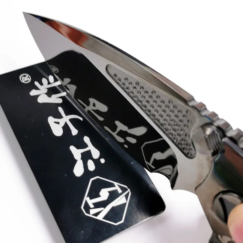 nuovo coltello pieghevole Böhler M390 tasca da campeggio esterna in acciaio di alta qualità Specchio in titanio/DLC artigianale Collezionismo Coltelli da frutta