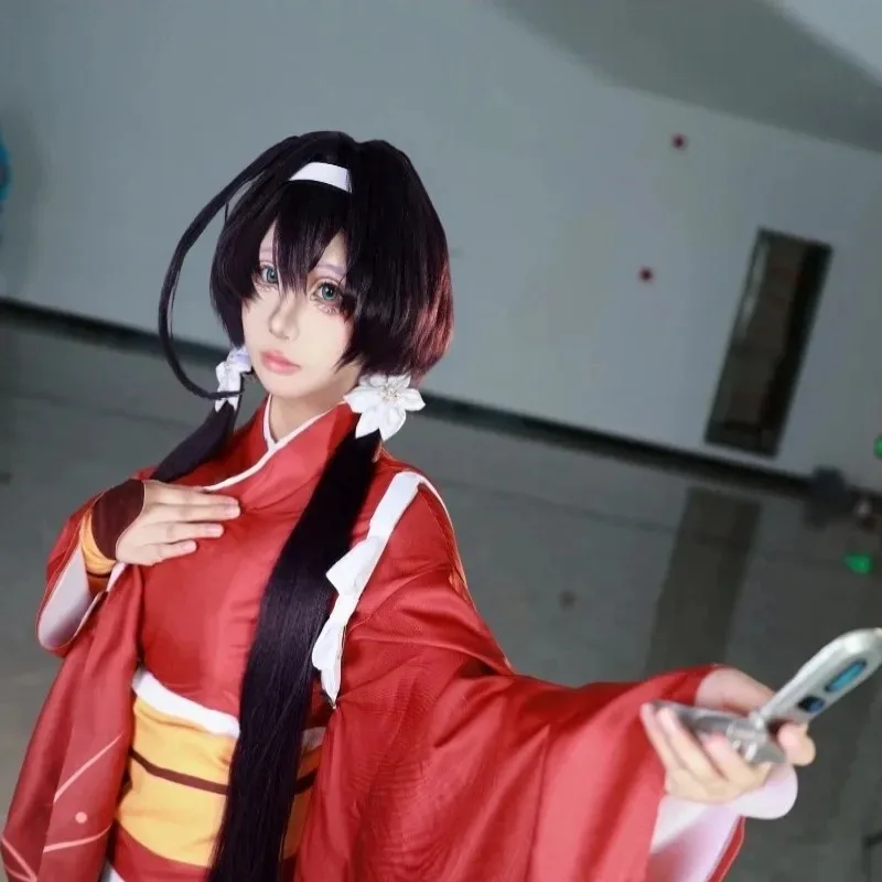 أزياء LQAnime Izumi Kyouka التأثيرية Izumi Kyouka Kimono Anime Izumi Kyouka مجموعة كاملة لزي حفلات الهالوين للنساء والفتيات