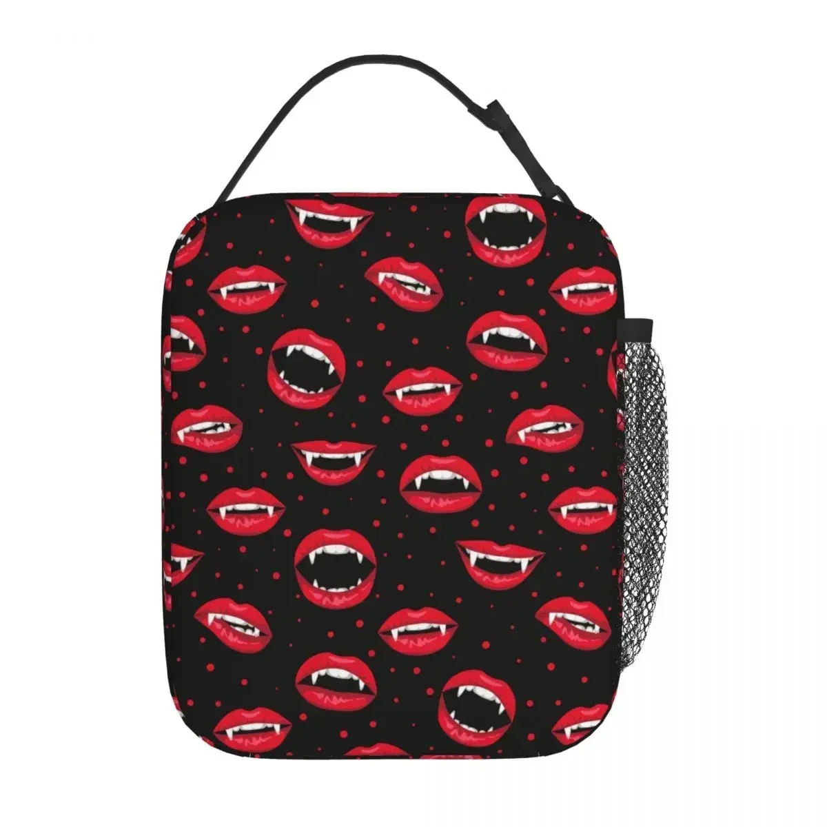 

Lips Halloween Insulated Lunch Bag High Capacity Lunch Container Thermal Bag Tote Lunch Box College Picnic Food Handbags