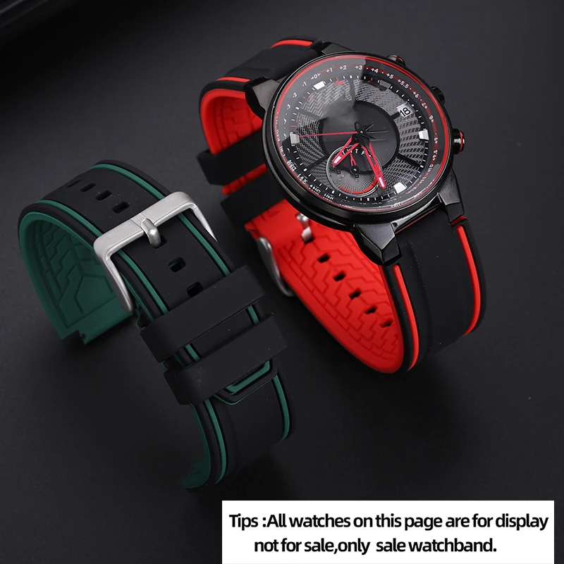 24MM High Quality Silicone Watch Strap For Citizen CC3035/3079/3039/3038/ 3075 Watch Band Waterproof And Sweat Resistant