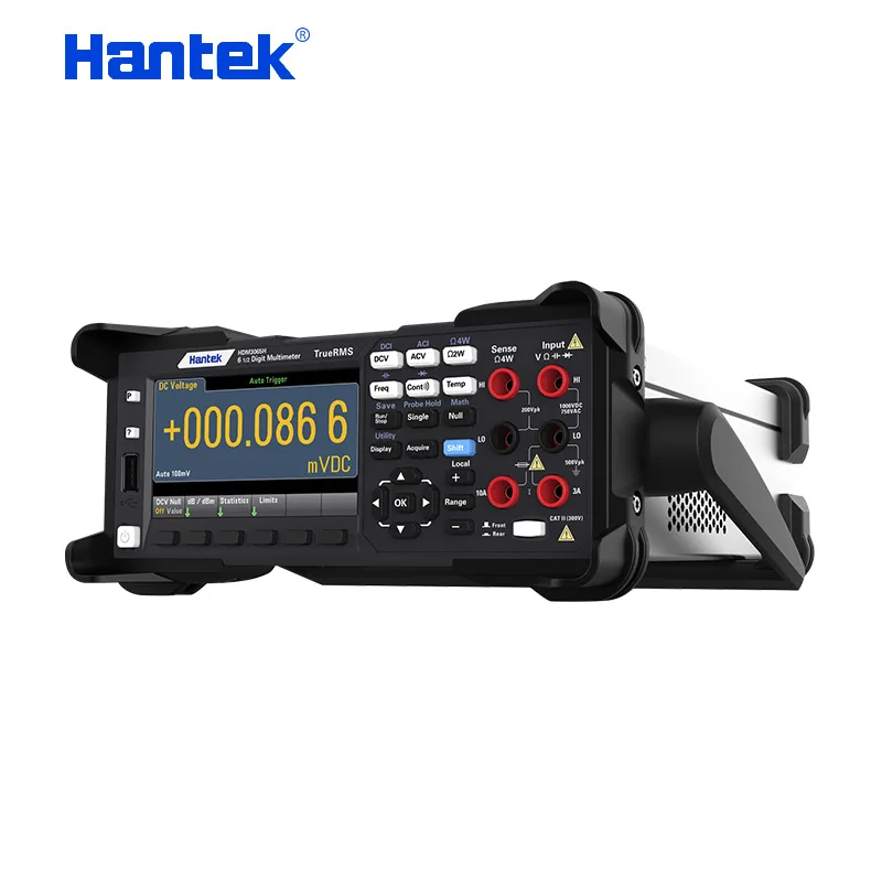 Hantek HDM3065 6 1/2 Digital Desktop Multímetro 4,3 polegadas LCD Verdadeiro RMS AC DC Tensão Atual USB LAN Resolução 0.1uV