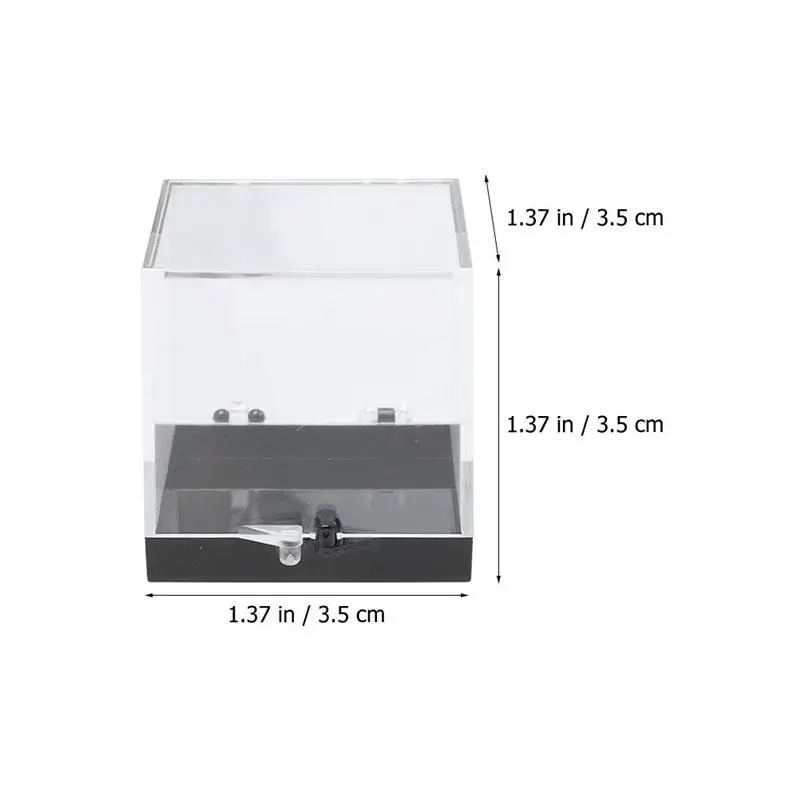 Plastic Container Specimen Case Boxes Clear Mineral Storage Rock Jewelry Coin Cube Acrylic Plastic Square Mini Gemstone Display