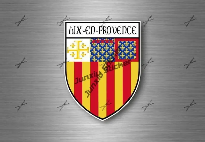 France Aix En Provence Shield Emblem Decal French Aix En Provence Badge Souvenir Sticker UV Protected Sticker Accessories