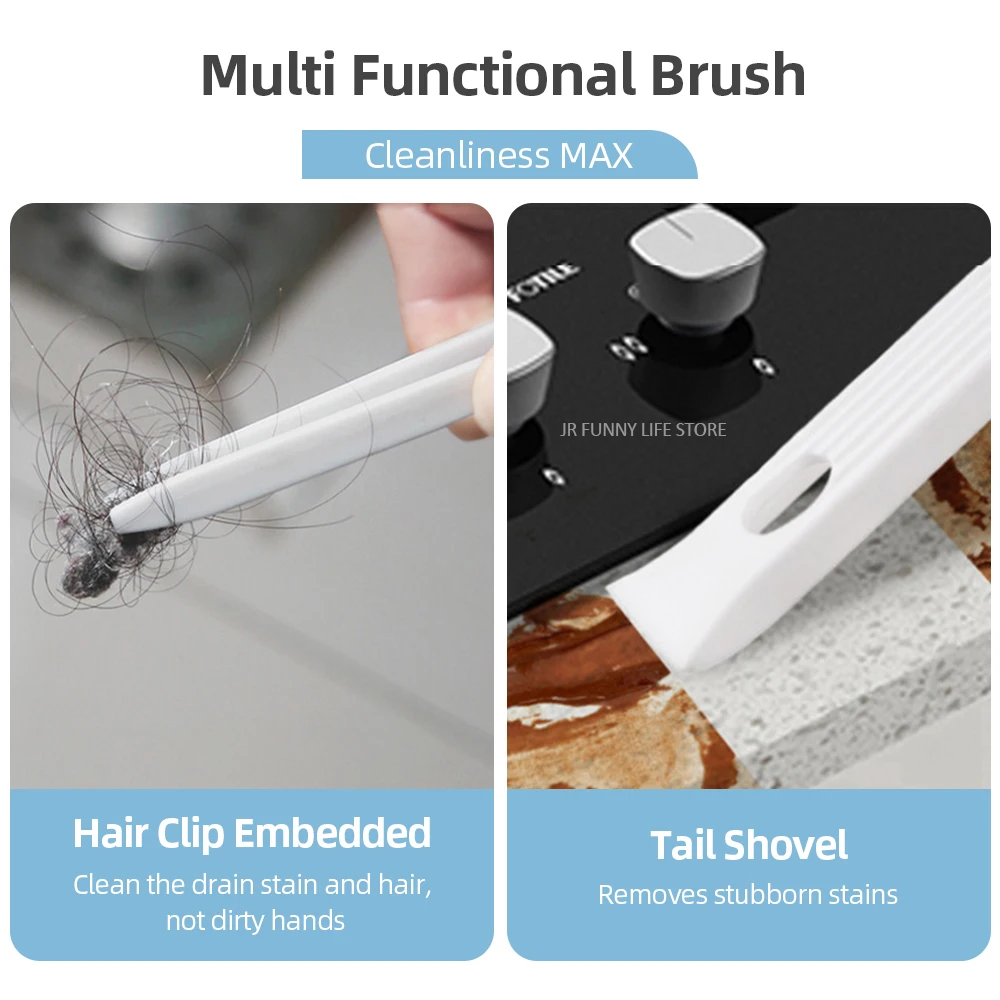 4-In-1 Window Frame Cleaning Brush Window Glass Cleaner Multi-Functional Corner Brush Glass Wiper Household Cleaning Tool