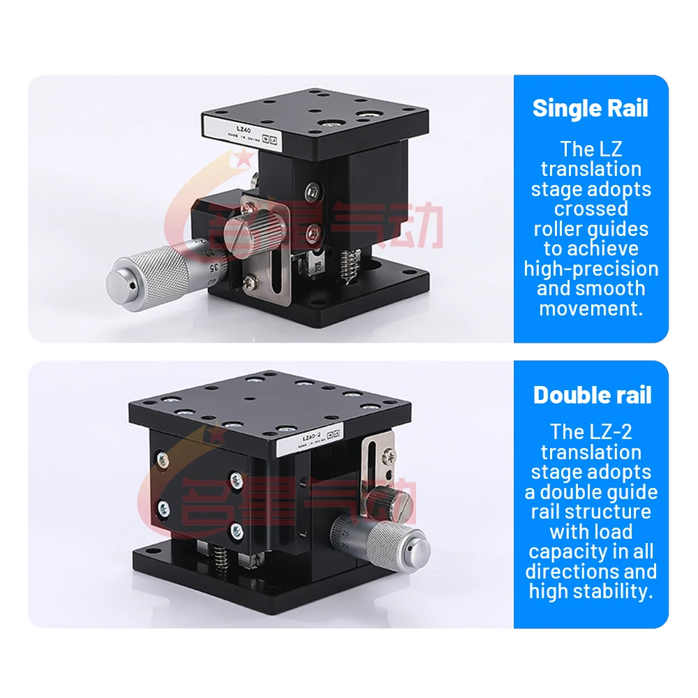 Piattaforma da tavolo di sollevamento ottico asse Z Mini micrometro Precisione Fine-tuning Tavolo scorrevole CNC Spostamento manuale LZ40/60-LZ125