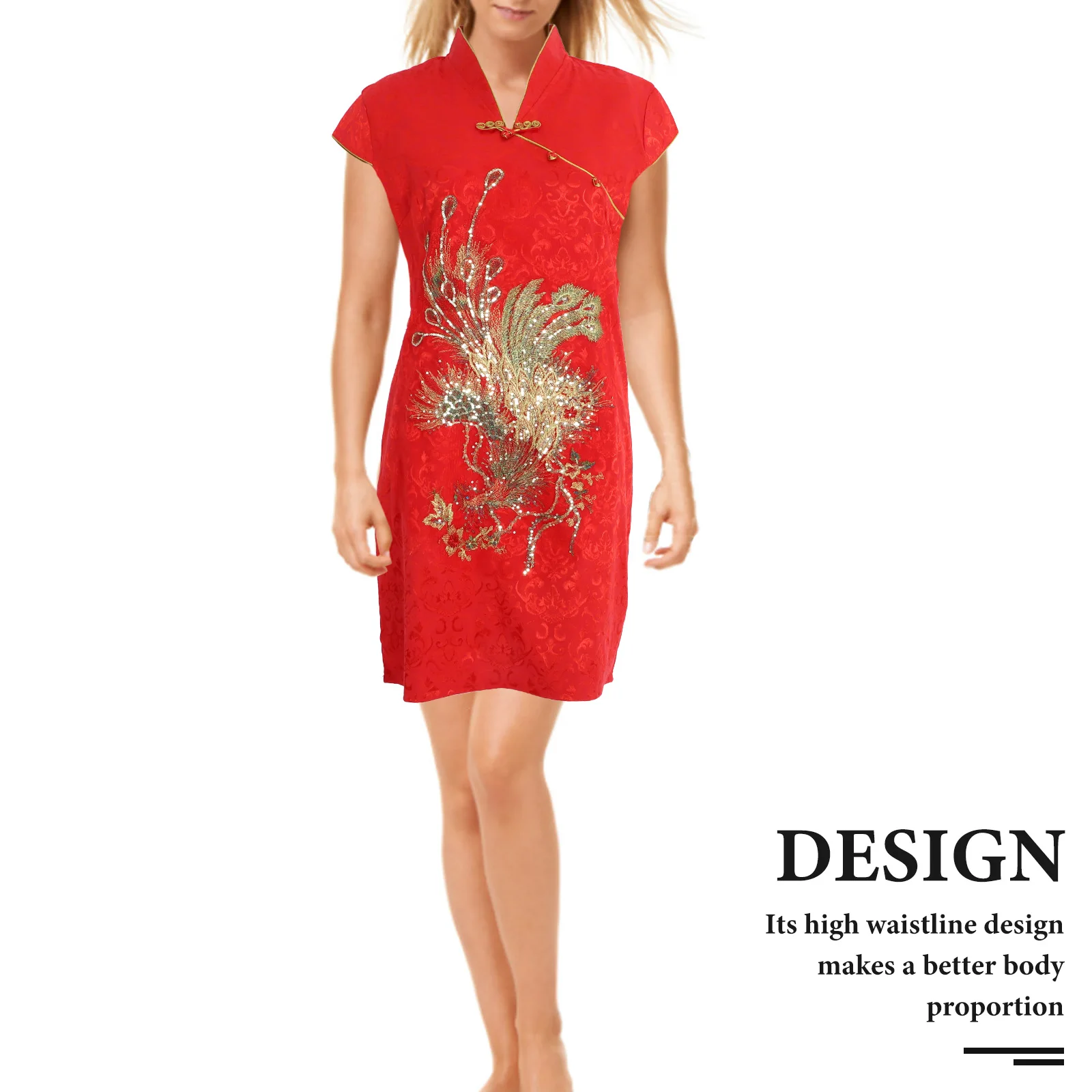 

Платье Cheongsam с блестками, женское официальное свадебное платье невесты, китайское свадебное платье Ципао, мини-платья, тонкий облегающий костюм