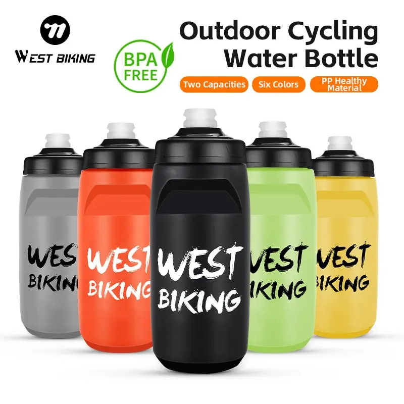 

WEST BIKING Portable Cycling Water Bottle Lightweight Multi-Color Outdoor Hiking Sport Water Kettle Bicycle Motorcycle Water Cup