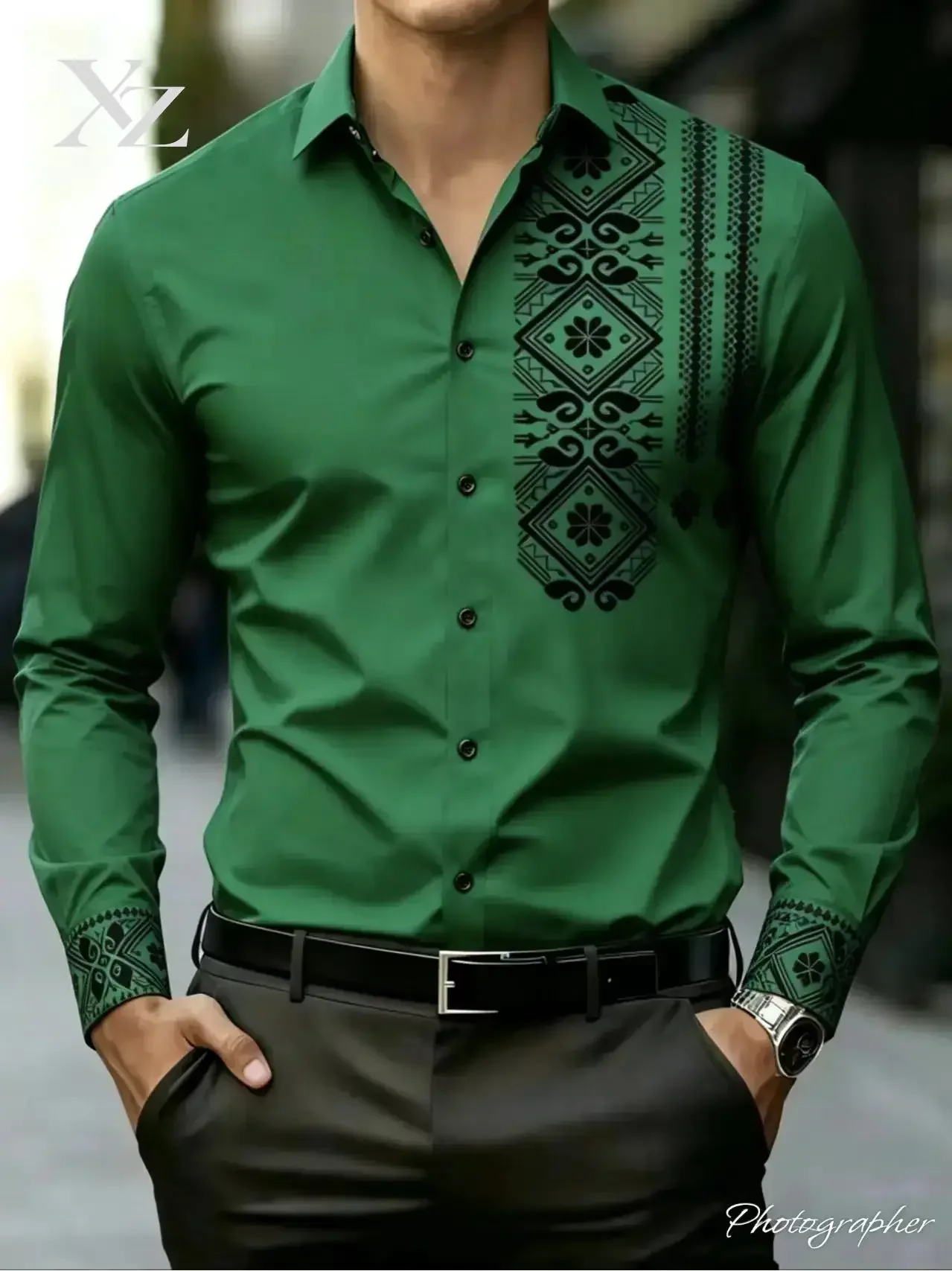 Hot Sale Men's Retro Ethnic Style 3D Printed Long Sleeved Shirt, Premium Comfortable Fashionable Collar, XS-6XL