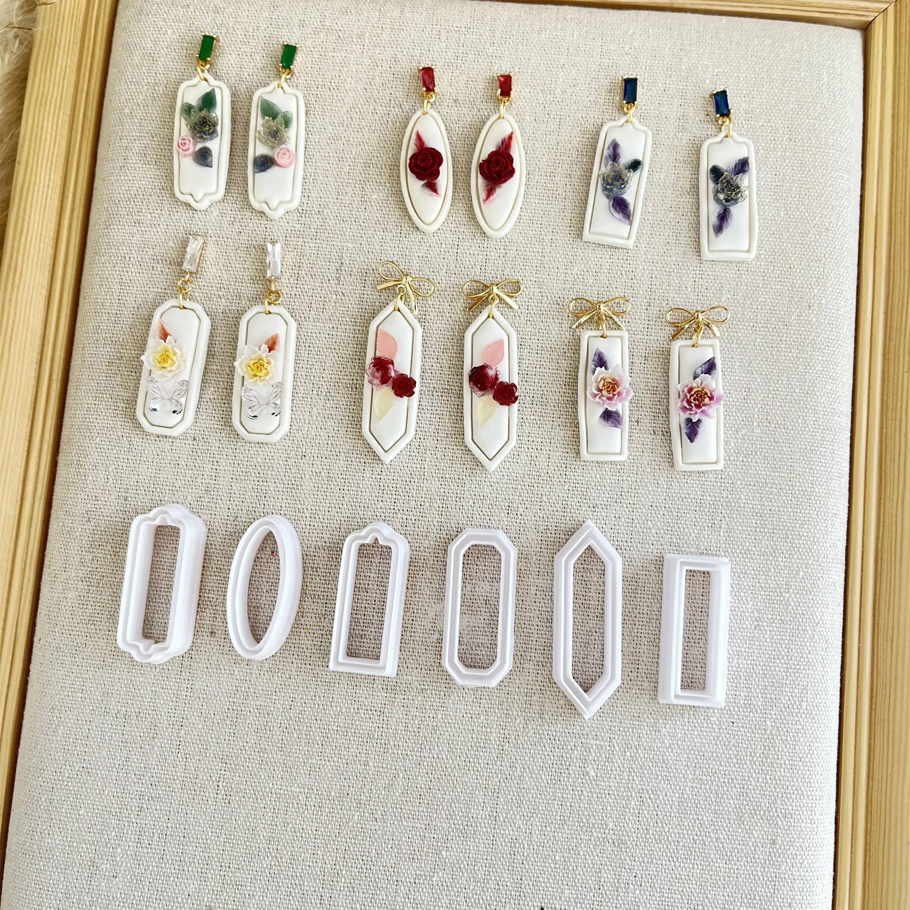 Polymer Clay Cutting Machine Regular Double Layer Geometry Molds Earrings Pendant Jewelry Polymer Clay Cutting Tools cutters