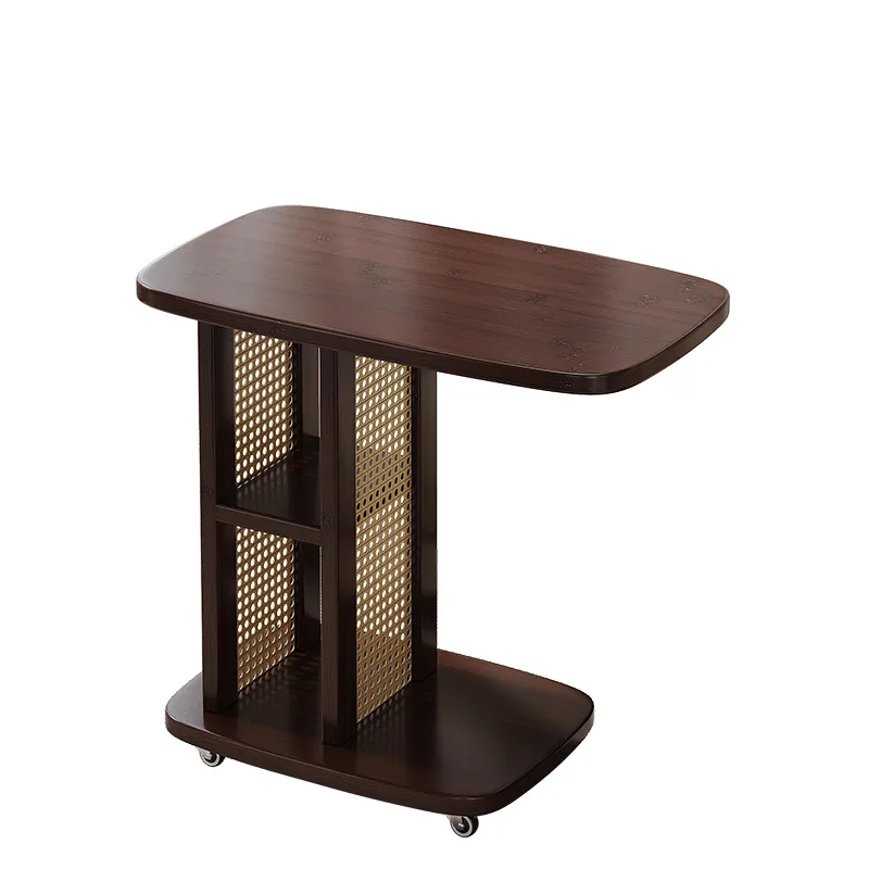 Luxury Movable Sofa End Table High-End Corner Small Coffee Side Cabinet for Living Room Home Small Space Side Table