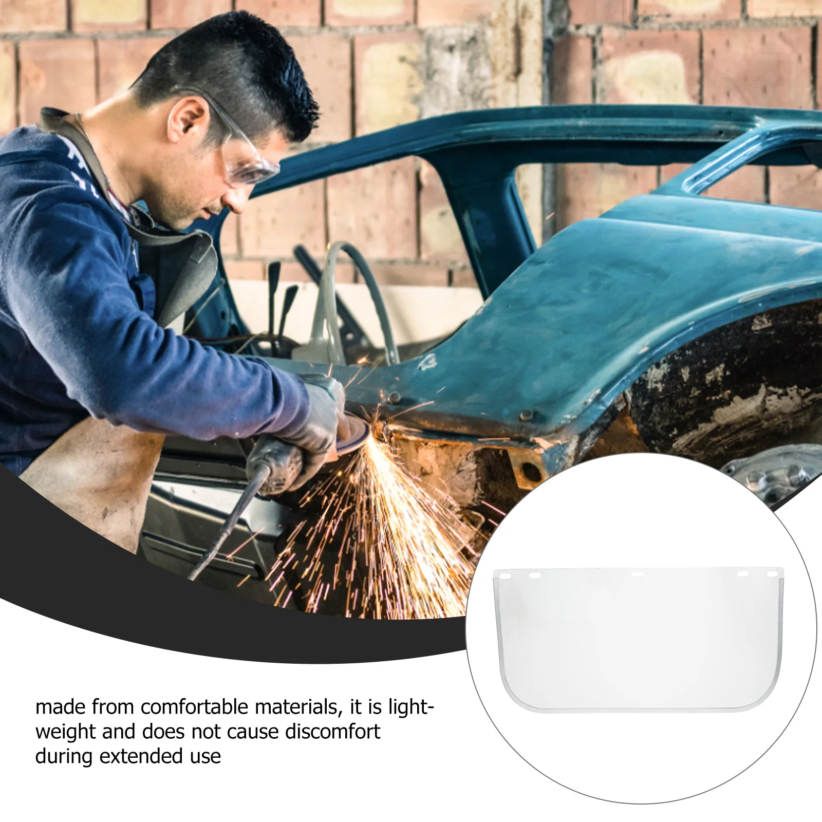 غطاء وجه واقٍ شفاف مضاد للرذاذ والأحماض والقلويات، قناع شفاف، غطاء صناعة واقٍ لحام السفع الرملي #5