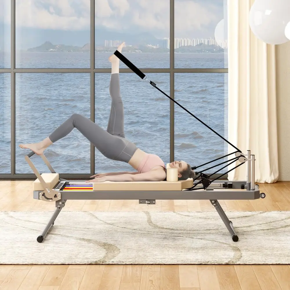 Premium Foldable Pilates Reformer Bed for Home and Studio Use – Durable Steel Frame, Smooth Gliding System, Adjustable