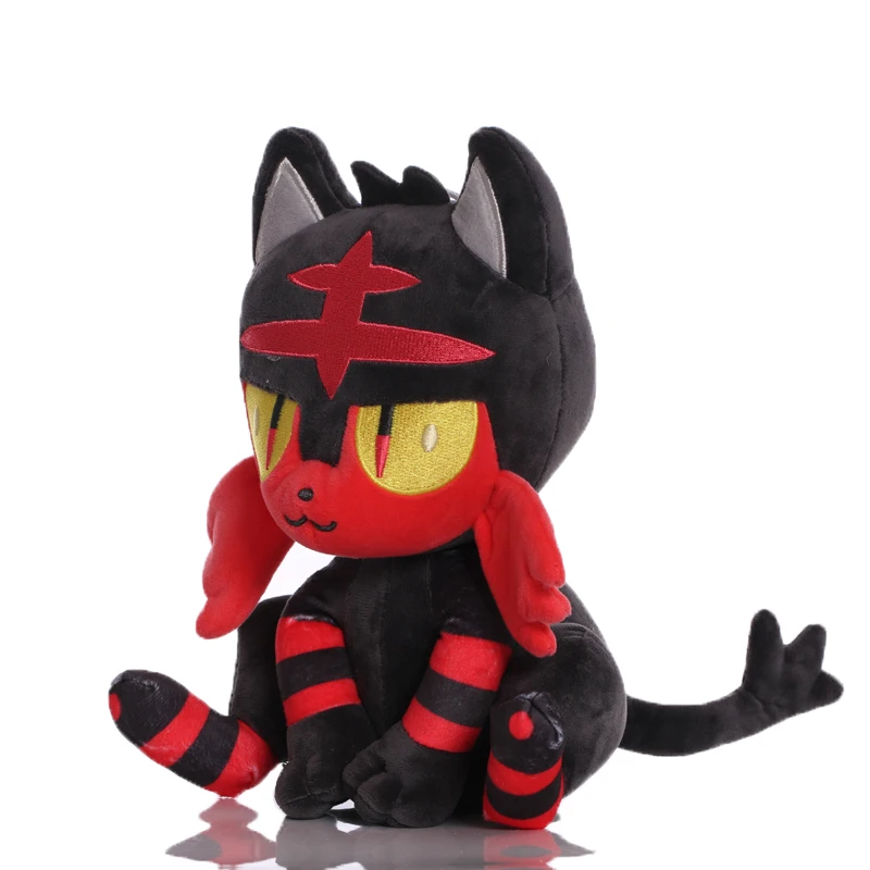 22cm Newest Pokemon Litten Plush Toy Doll Cute Litten Plush Soft Stuffed Animals Toys Gifts for Children Kids