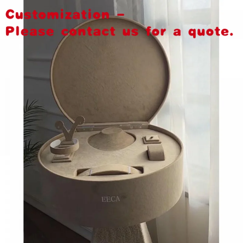 

custom.Personalized Vintage Earrings Display Stand Jewelry Box Round Custom Watch Box Luxury Keepsake Organizer Displa