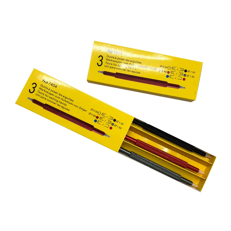3Pcs/Lot 7404 Watch Hand Setting and  Fitting Presser Pusher Tool Watchmakers Repair Tool