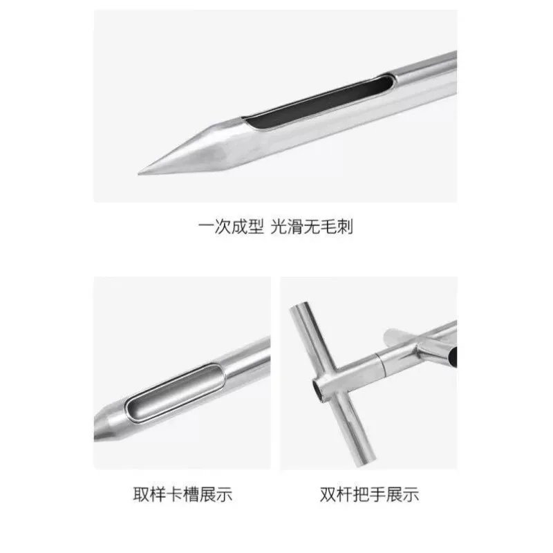 Double-Layer Rotating Stainless Steel Powder Sampling Tube 304 Cement & Solid Material Sampler for Industrial Use