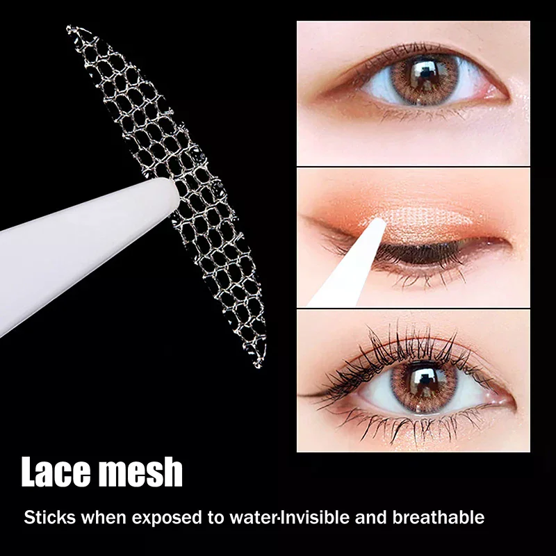 10 blätter Unsichtbare Eye-Lifting Sticked Doppel Augenlid Lift Klebeband Aufkleber Augenlid Patches Schönheit Werkzeug Spray Wasser Instant klebstoff